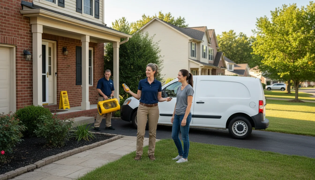 Residential water damage restoration in Coulterville, IL